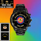 Personalized Belgium Soldier/ Veteran With Name  And Rank Black Stainless Steel Watch - 17098560 - Gold Version