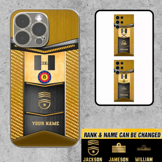 Personalized Belgium Soldier/Veterans With Rank And Name Phone Case Printed - 2310230001