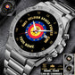 Personalized Belgium Soldier/ Veteran With Name And Rank Gentleman Stainless Steel Watch - 17388864