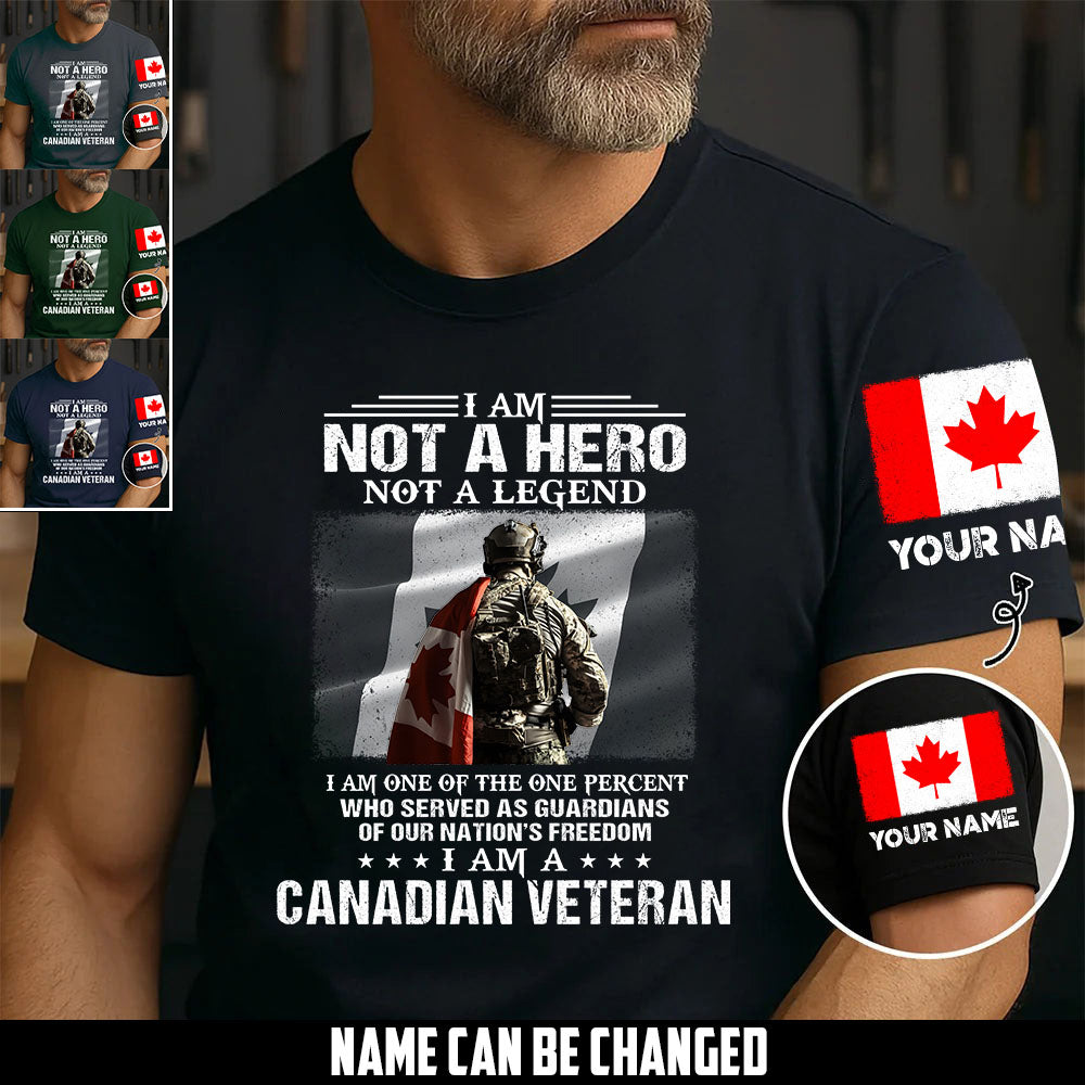 Personalized Name Canadian Soldier/ Veteran T-Shirt - 17546976