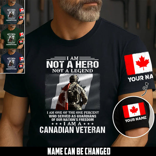 Personalized Name Canadian Soldier/ Veteran T-Shirt - 17546976