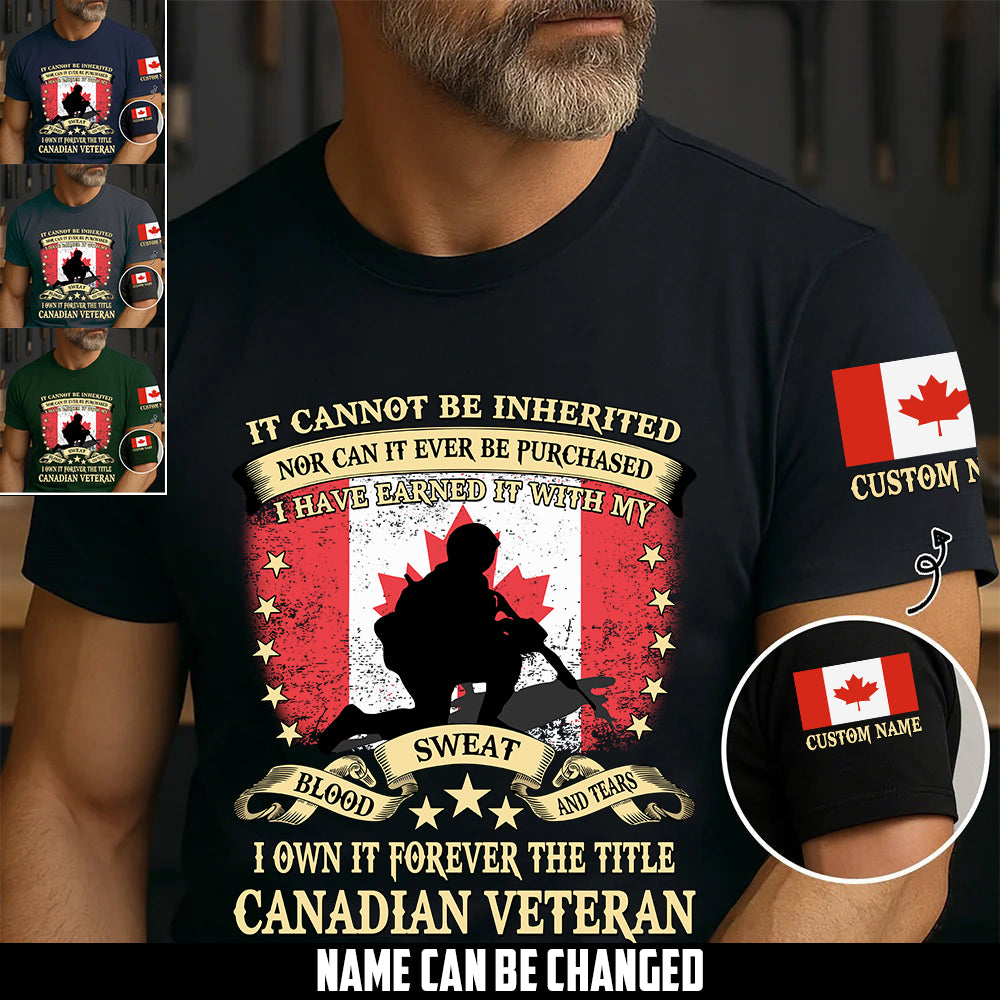 Personalized Name Canadian Soldier/ Veteran T-Shirt - 1754697602