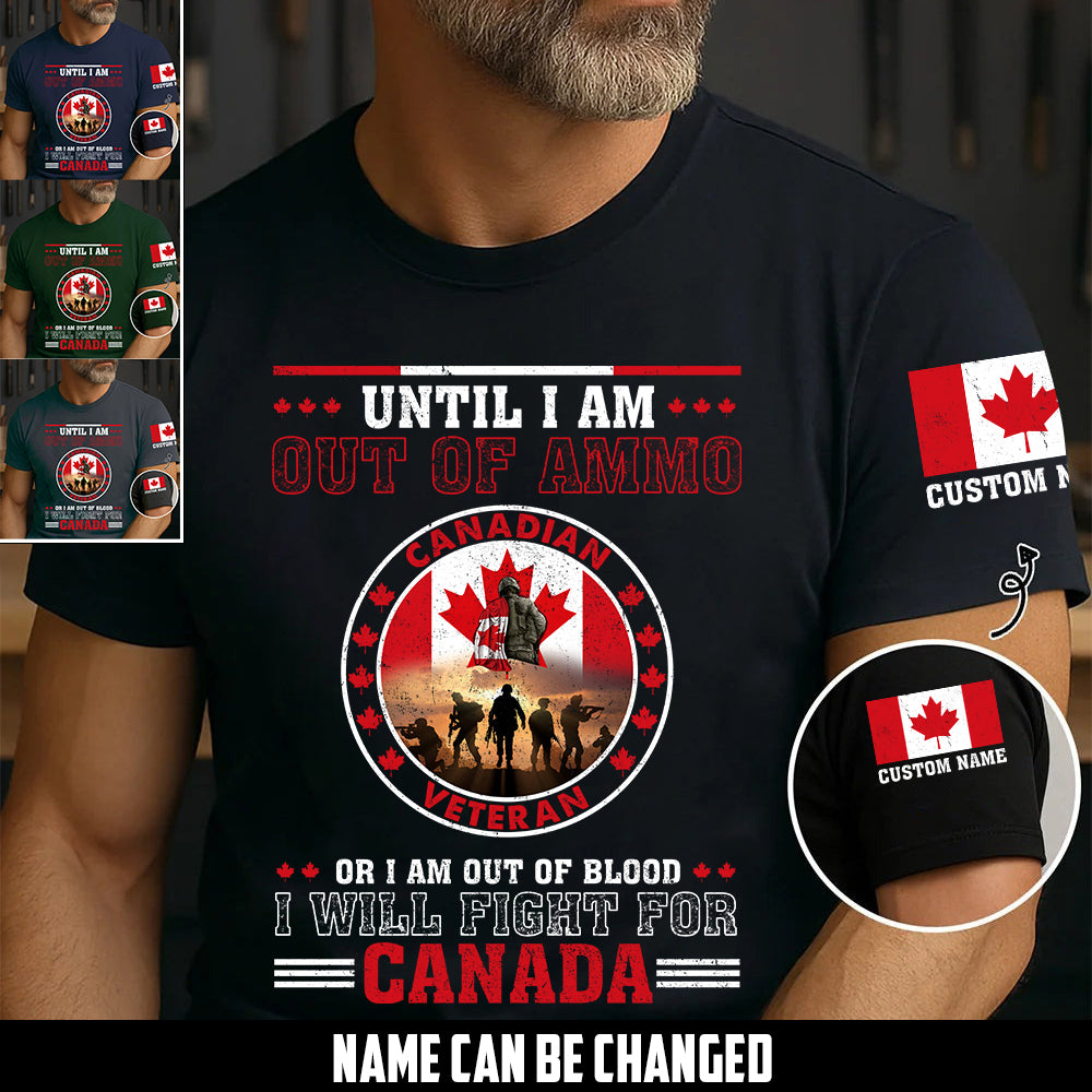 Personalized Name Canadian Soldier/ Veteran T-Shirt - 1754697601