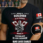 Personalized Name Canadian Soldier/ Veteran T-Shirt - 1754784002