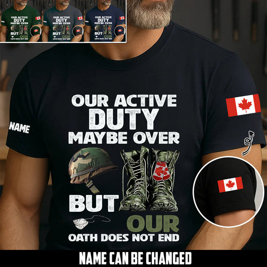 Personalized Name Canadian Soldier/ Veteran T-Shirt - 17547840