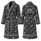 Personalized blockmason Bathrobe diamond emblems slate front and back