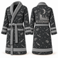 Personalized Blockmason Bathrobe night shift slate front and back