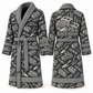Personalized blockmason Bathrobe occupational emblems slate front and back