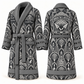 Personalized bricklayer Bathrobe art deco craft slate front and back
