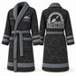 Personalized Bricklayer Bathrobe signature silhouette slate front and back