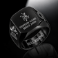 Bull Riding Signature Crest ring in Black, showing CUSTOM NAME and SINCE 2000