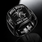 Bull Riding Bold Lettering ring in Black, showing CUSTOM NAME and SINCE 2000