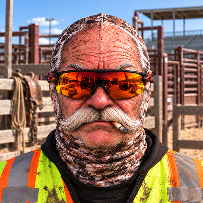 Bull Riding funny face balaclava - Style 1