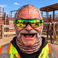 Bull Riding funny face balaclava - Style 5