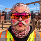 Bull Riding funny face balaclava - Style 7