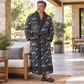 Personalized Bulldozer Operator Bathrobe - Diamond Emblems lifestyle view