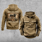 Bull Rider Once and Always Vintage Hoodie in Kaki, front and back views with sample text CUSTOM NAME and SINCE 2000.