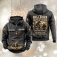 Bull Rider Skills and Pride Vintage Hoodie in Dark Gray, front and back views with sample chest text CUSTOM NAME and SINCE 2000, hat-and-bull sleeve symbols, rope-bordered bull pouch motif and rider portrait statement on the back.
