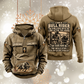 Bull Rider Skills and Pride Vintage Hoodie in Kaki, front and back views with sample chest text CUSTOM NAME and SINCE 2000, hat-and-bull sleeve symbols, rope-bordered bull pouch motif and rider portrait statement on the back.