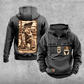Bull Rider Workday Portrait Vintage Hoodie in Dark Gray, front and back views with sample text CUSTOM NAME and SINCE 2000.