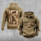 Bull Rider Workday Portrait Vintage Hoodie in Kaki, front and back views with sample text CUSTOM NAME and SINCE 2000.