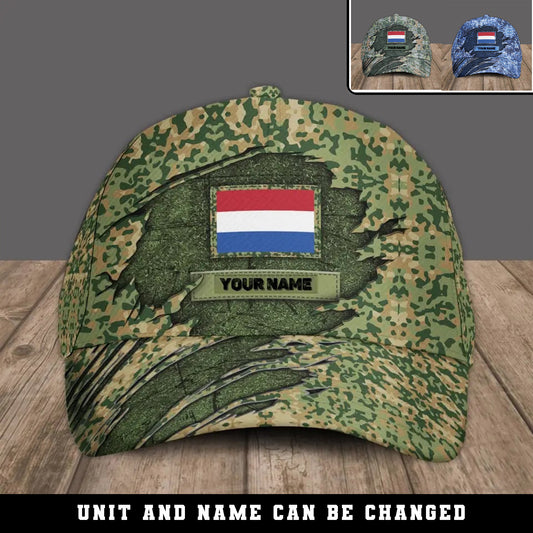 Casquette de baseball camouflage personnalisée pour soldat/vétéran des Pays-Bas - 1605230001 - D04