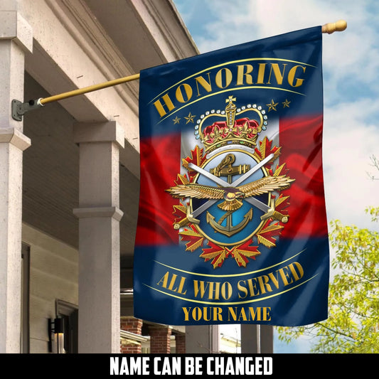 Canadian Veterans Tribute Flag – Honoring All Who Served Personalized with Name - 1757376004