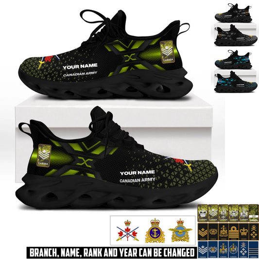 Personalized Canada Soldier/ Veteran With Name And Rank Men Sneakers - 17592768