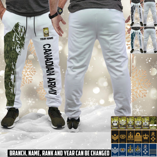 Personalized Canada Soldier/ Veteran With Name And Rank Unisex Jogger - 17594496