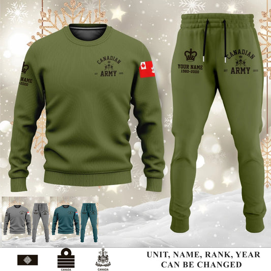 Canadian Combo Sweater + Jogger – Personalized with Name, Rank & Year - 17584128