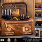 Personalized Canada Soldier/ Veteran With Name And Rank Leather Toiletry Bag - 17591040