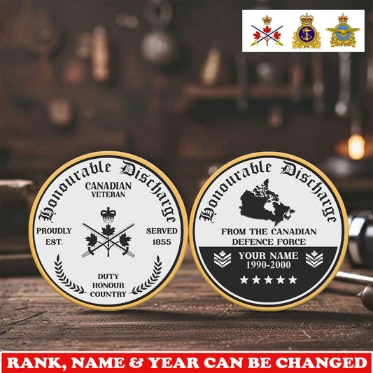 Personalized Canada Veteran/ Soldier With Rank,  Name And Year Challenge Coin - 17743968