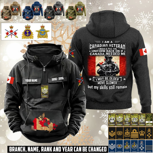 Personalized Canada Soldier/Veteran Vintage Hoodie All Over Printed - 1760313603