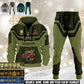 Canadian 3D Half Zip Hoodie + Jogger Combo – Personalized with Name & Rank - 17504640
