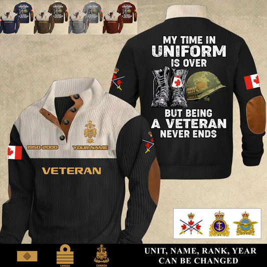 Personalized Canada Soldier/ Veteran With Name, Year And Rank Sports Sweatshirt - 17553024