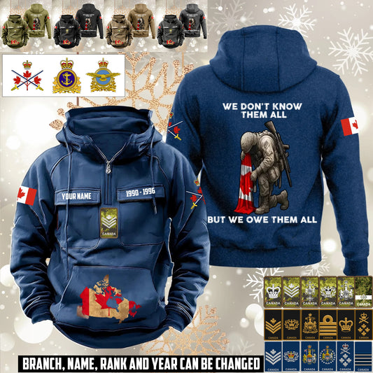 Personalized Canada Soldier/Veteran Vintage Hoodie All Over Printed - 1760313601