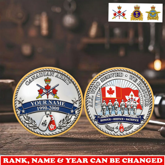 Personalized Canada Veteran/ Soldier With Rank,  Name And Year Challenge Coin - 17743104
