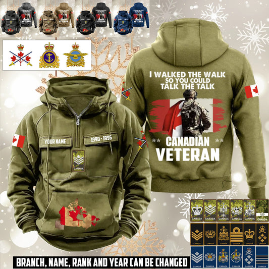 Personalized Canada Soldier/Veteran Vintage Hoodie All Over Printed - 1760313604