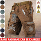 Personalized Canada Soldier/ Veteran With Rank And Name Demin Shorts Multicolor - 17686944