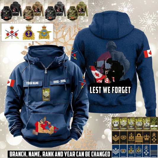 Personalized Canada Soldier/Veteran Vintage Hoodie All Over Printed - 1760486402