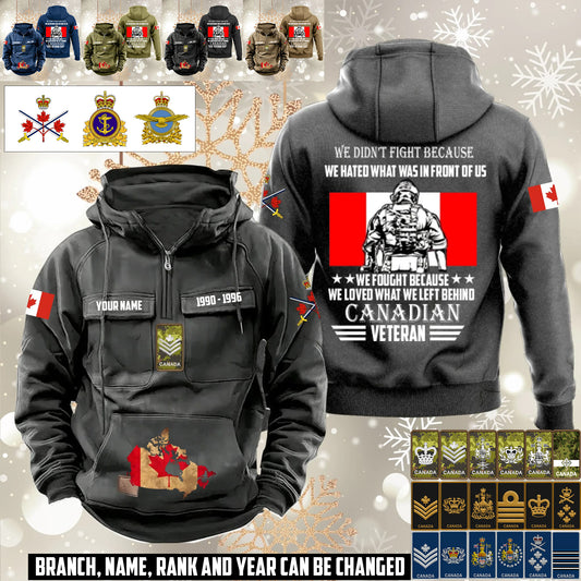 Personalized Canada Soldier/Veteran Vintage Hoodie All Over Printed - 1760400005