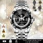 Personalized Canada Soldier/Veteran with Name, Year and Rank Diamond-Cut Bezel Watch - 17650656