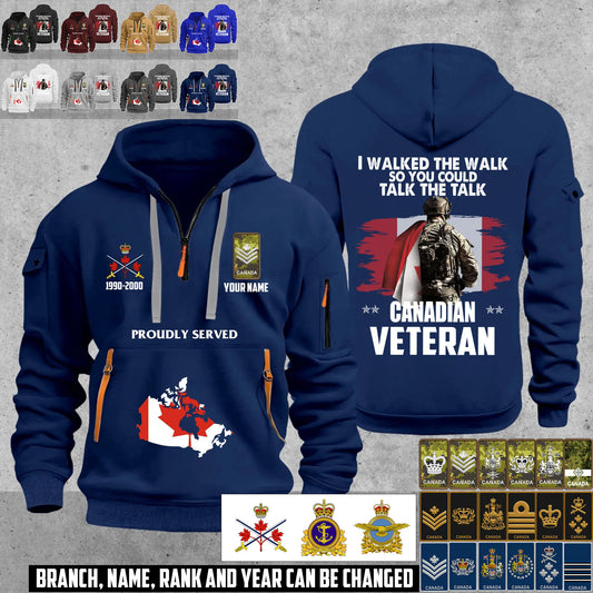 Personalized Canada Soldier/ Veteran With Name, Year And Rank Zip Hoodie Multicolor - 17666208