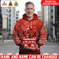 Personalized Canada Soldier/Veteran Camo with Name and Rank Hoodie Sweater All Over Printed - 17619552