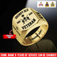 Personalized Canada Soldier/Veteran with Name, Year and Rank Engraved Men’s Ring - 17640288