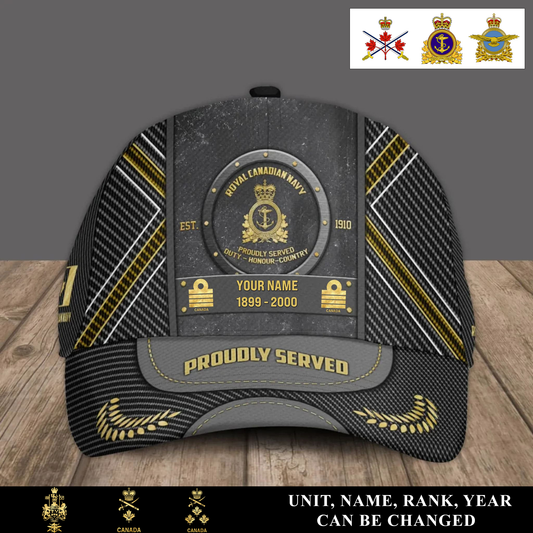 Personalized Rank, Year And Name Canada Soldier/Veterans Baseball Cap - 17429472