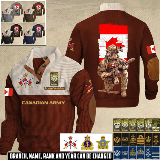 Personalized Canada Soldier/ Veteran With Name And Rank Sports Sweatshirt - 17412192