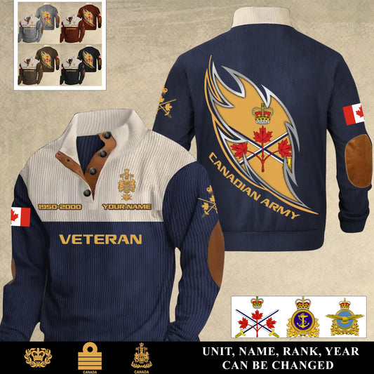 Personalized Canada Soldier/ Veteran With Name, Year And Rank Sports Sweatshirt - 17400960