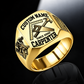 Carpenter Bold Lettering ring in Gold, showing CUSTOM NAME and SINCE 2000