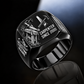 Carpenter Split Emblem ring in Black, showing CUSTOM NAME and SINCE 2000